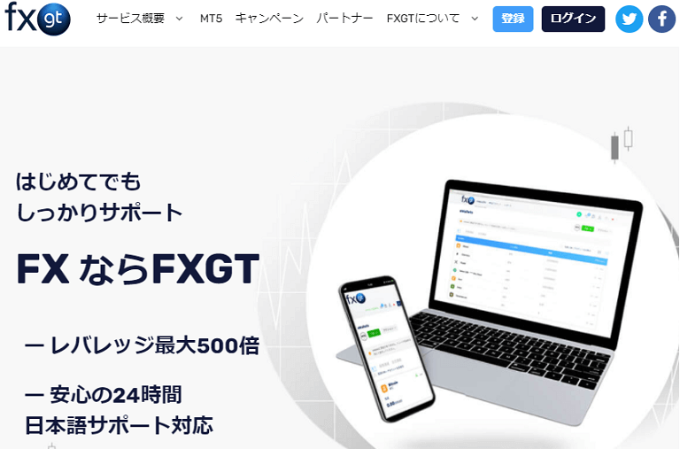 FXGT公式サイトトップページ